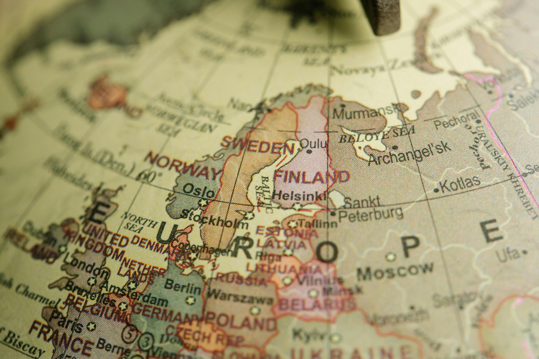Map of the Nordic region